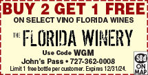 Special Coupon Offer for Florida Winery & Cigar